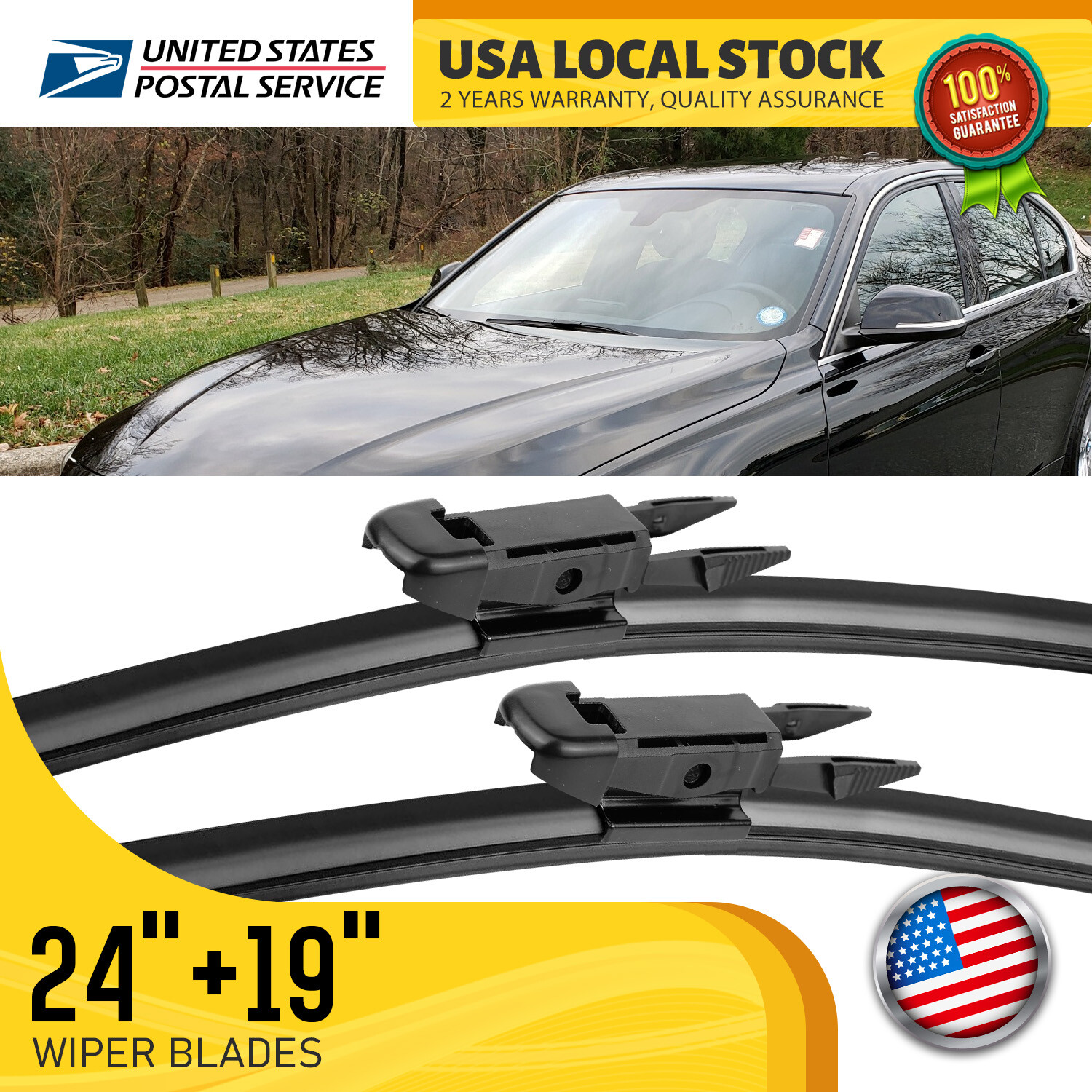 BMW 320i xDrive 2013-2017 OEM Windshield Wiper Blades 24
