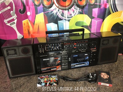 PHILIPS D-8778 TANDEM Soundmachine Ghettoblaster Boombox HQ Teildefekt EUR 49,00 - DE