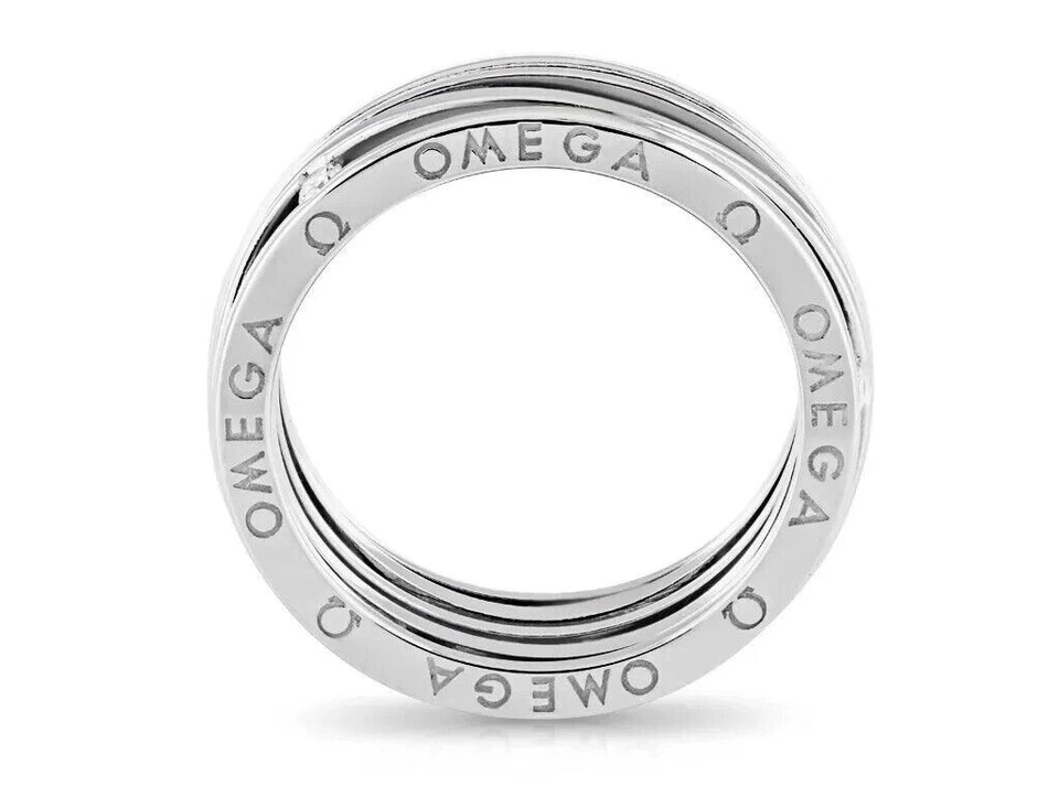 $5950 / NUEVO / OMEGA Anillo Banda Diamante Oro 18k y Caja Original Foto 3 de 4