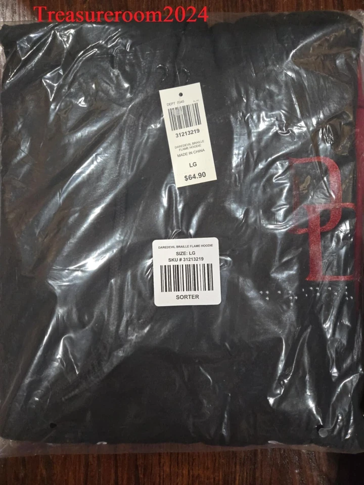 Marvel Daredevil Flame Sudadera con Capucha HOMBRE GRANDE BoxLunch Exclusiva ¡NUEVA! Foto 4 de 4