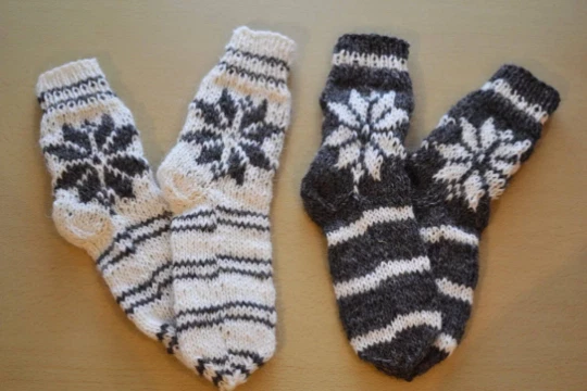 Hand Knit 100% Sheep Wool Socks