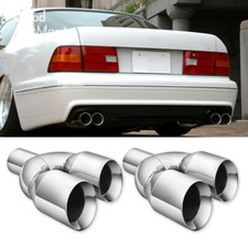 2x 2.5" In 3.5'' Out 9.5'' Length Exhaust Dual Pipe Weld On For Lexus LS 430 460