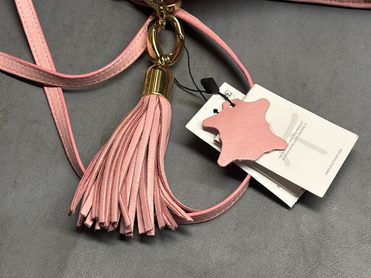 ケリー✾ Kelly Tooke Blush Pink Flap Leather Crossbody w/ Red Lining - NWT
