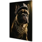 Multicolours Glossy Jeweled Street Style Dog Canva Vibrant Wall Art New 60x80 Cm