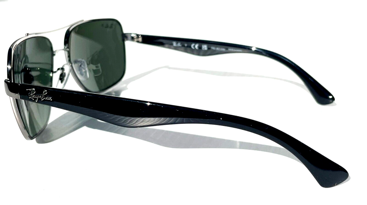 NEW Ray Ban Gunmetal Frame POLARIZED Green Grey Len Sunglass