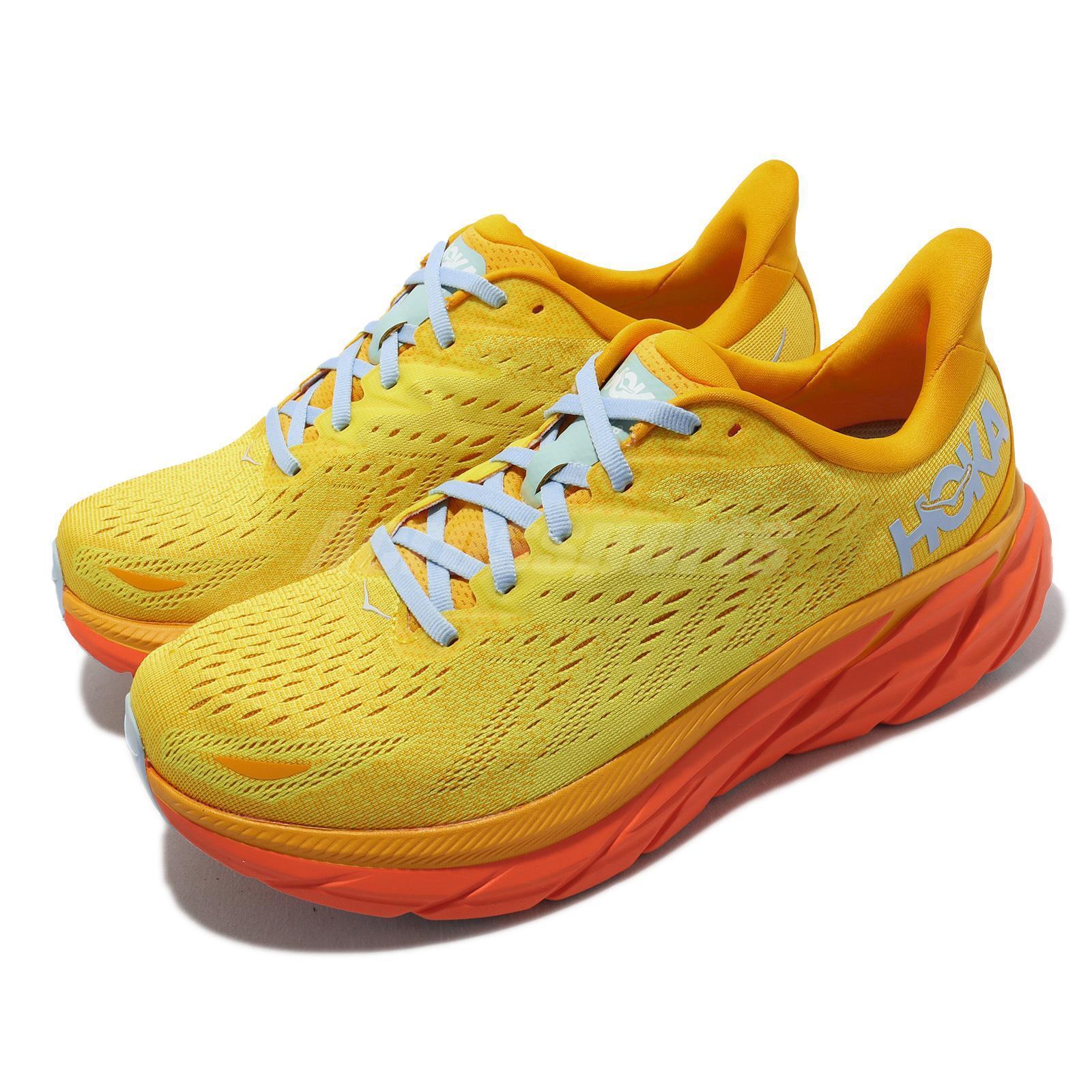 Hoka Clifton 8 2E Wide Corn Yellow Orange Men Road Running Shoes  1121374-RYMZ