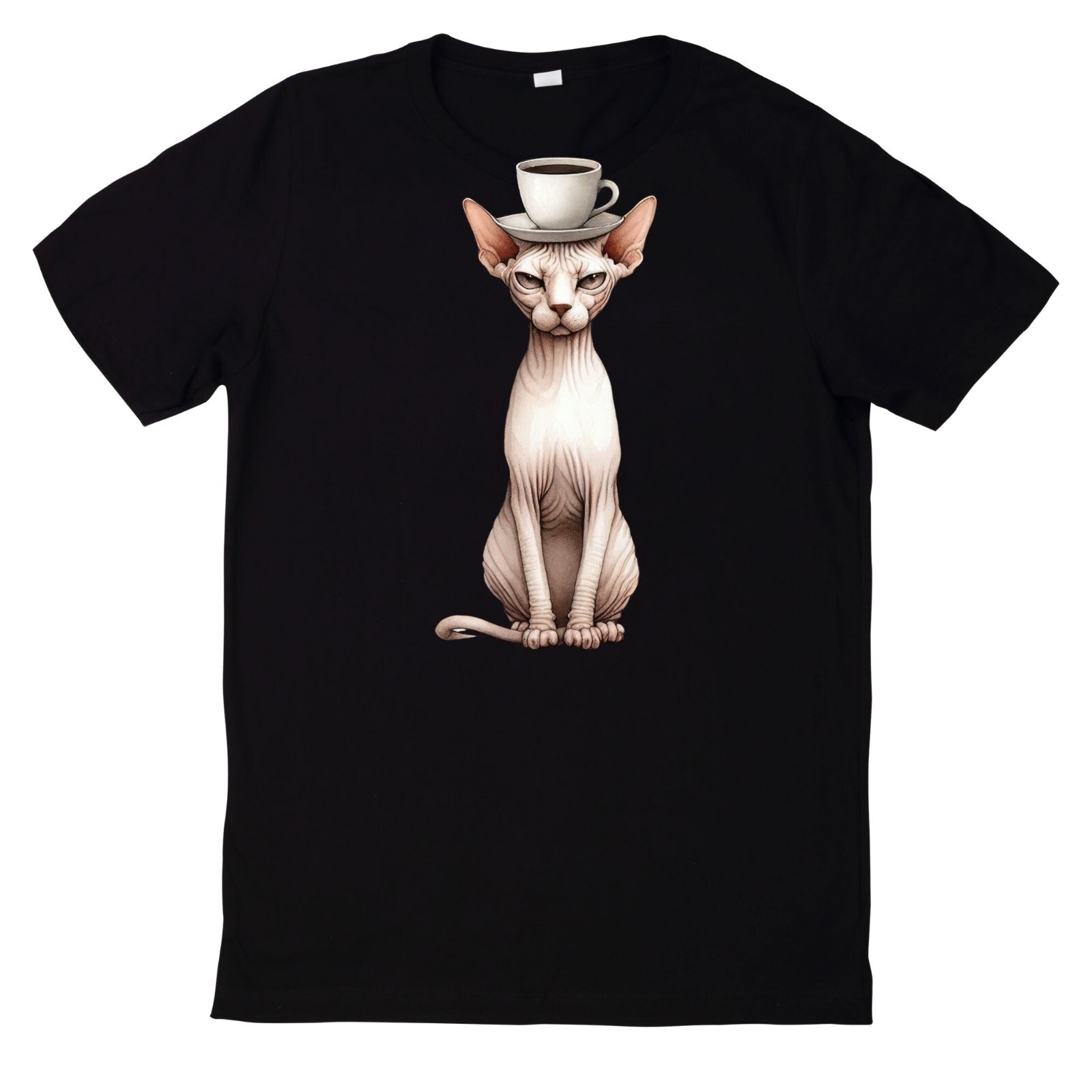 ALTRA T shirt Lustiges Gatti scontrosi e caffè