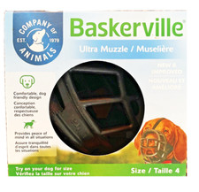 Baskerville Dog Ultra Muzzle Safe  Comfortable Soft Plastic Black Size 4