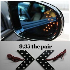 2 Amber 14-smd Led Arrow Lights For Car Side Mirror Turn Signal Blinker