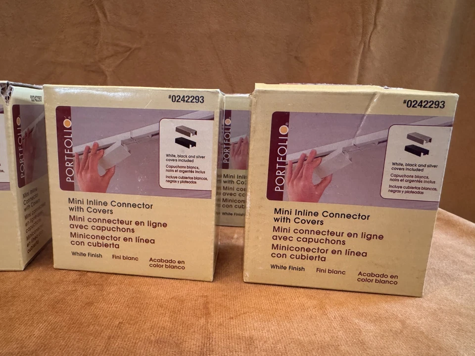 Lote de 8 Mini Conectores en Línea Portafolio 3 Cubiertas 0242293 Blanco Negro Plata Foto 2 de 4