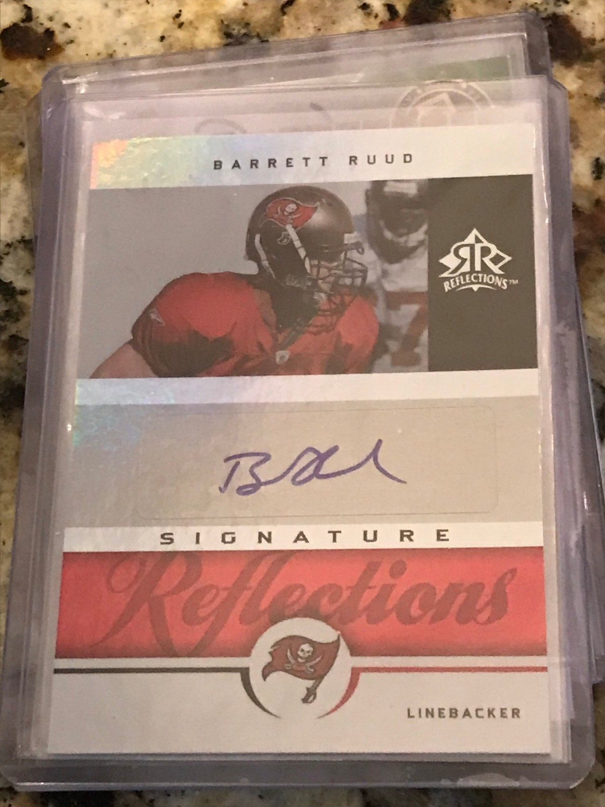 Barrett Ruud Upper Deck Reflections Signature Reflections #SRBR Red