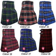 Scottish Mens Kilts Highland Tartan 8 Yard 16OZ Dress Skirt & Kilt Flashes