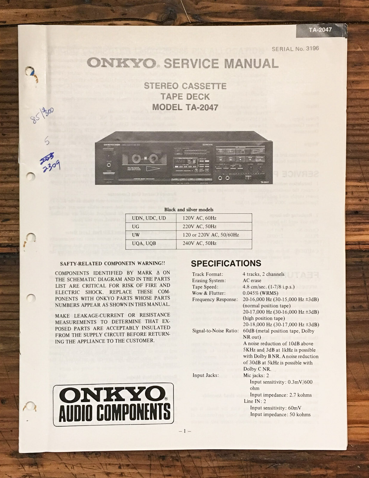 Onkyo TA-2047 vintage audio equipment - eBay listing photo 3