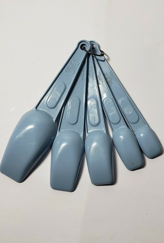 KING KRAFT Measuring Spoons 1tbsp ~ 1/2tbsp ~1tsp ~1/2 tsp ~ 1/4 tsp Color blue - Picture 6 of 6