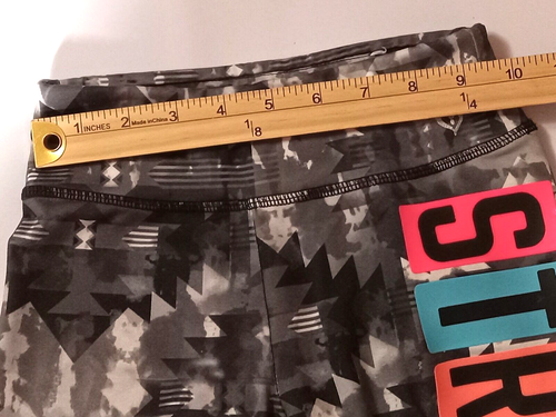 Justice Girls Child Leggins Size 7 Strong Gray Geometric Pattern Comfort - Picture 6 of 8