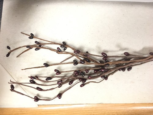 DLCC~15 PCS PRIMITIVE deep burgundy pip berry picks 7" craft - Picture 2 of 3