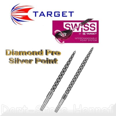 3 TARGET Swiss Diamond Pro Silver / Black Points, 26 mm / 30 mm