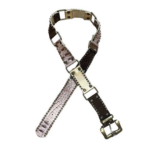 Leatherock Belt Metallic Bronze Hematite Opal Buckle Sz M 34  display picture 3