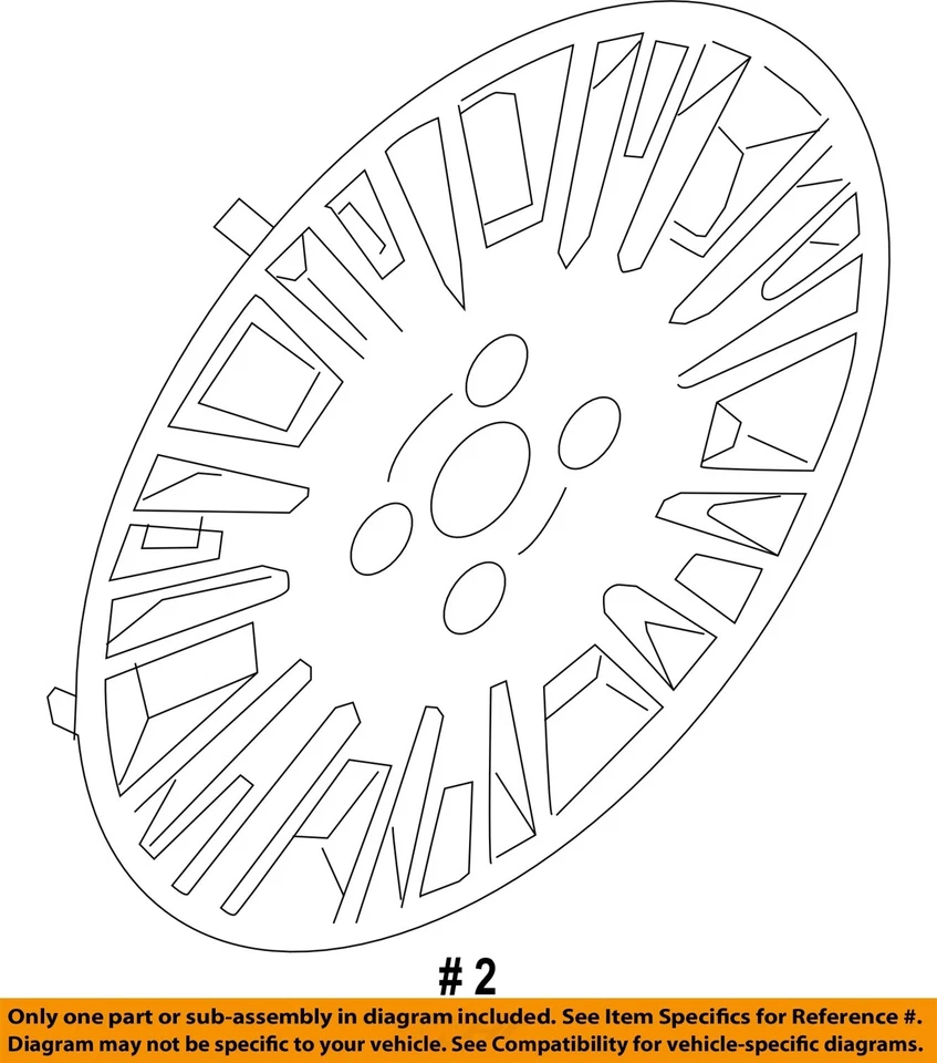 Cubierta de rueda usada se adapta a: Ford Fiesta 2015 15`` 7 radios acanalados anchos grado C Foto 4 de 4