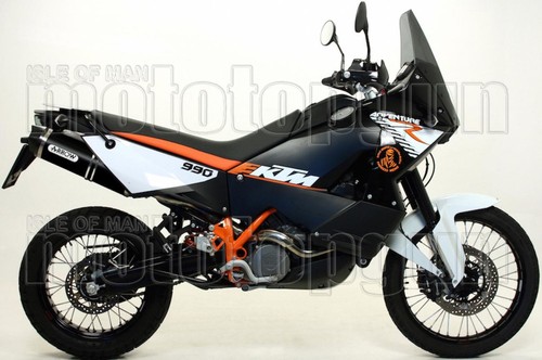 double exhaust open black c tech arrow for ktm 990 adventure 2012 12 2013 13 - Picture 2 of 4