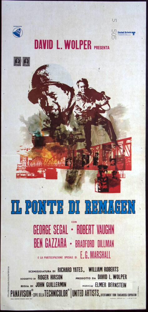 Locandina originale film Il ponte di Remagen (1969) - Regia di John Guillermin