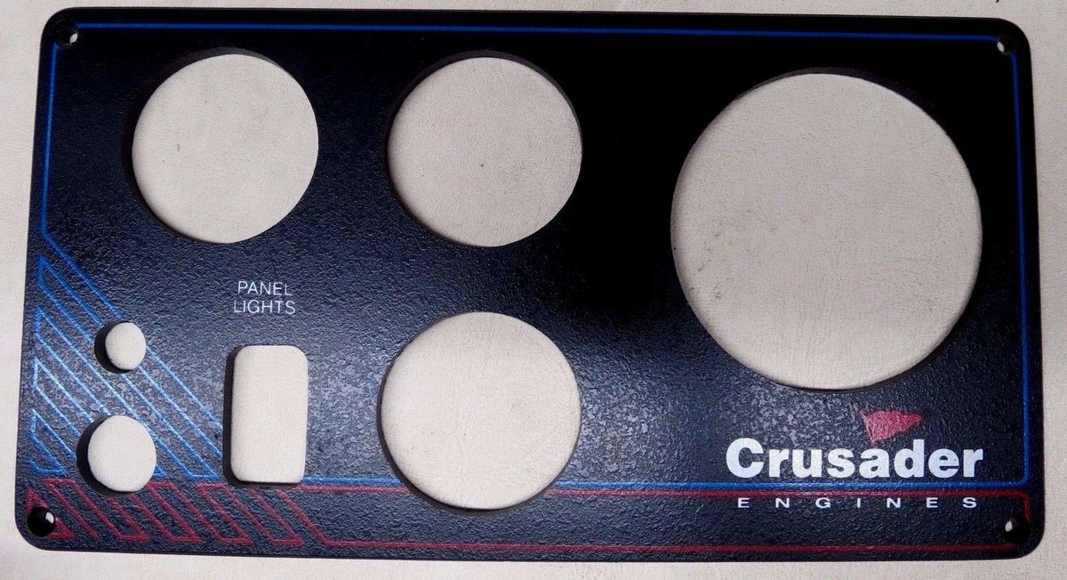 CRUSADER SINGLE INSTRUMENT PANEL - BLANK - BLACK #22893 -OEM