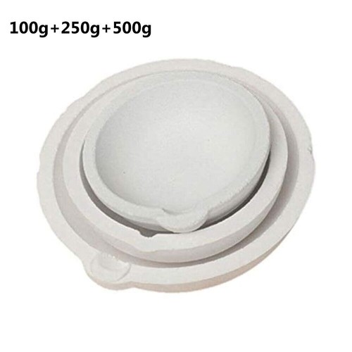 3x Ceramic Quartz Silica Melting Dish Pot Crucible Casting Gold Silver Platinum - Picture 6 of 37