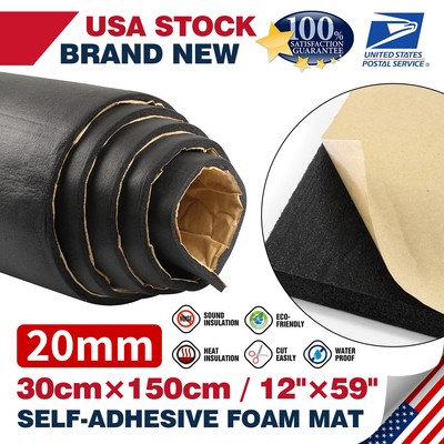 5Sqft Black Foam Versatile Self-Adhesive Neoprene Sponge Rubber Padding Solution
