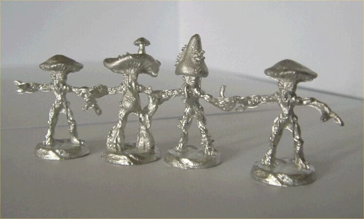 MUSHROOM MEN (4) RAL PARTHA METAL Fantasy RPG D&D Pathfinder 01-046 R