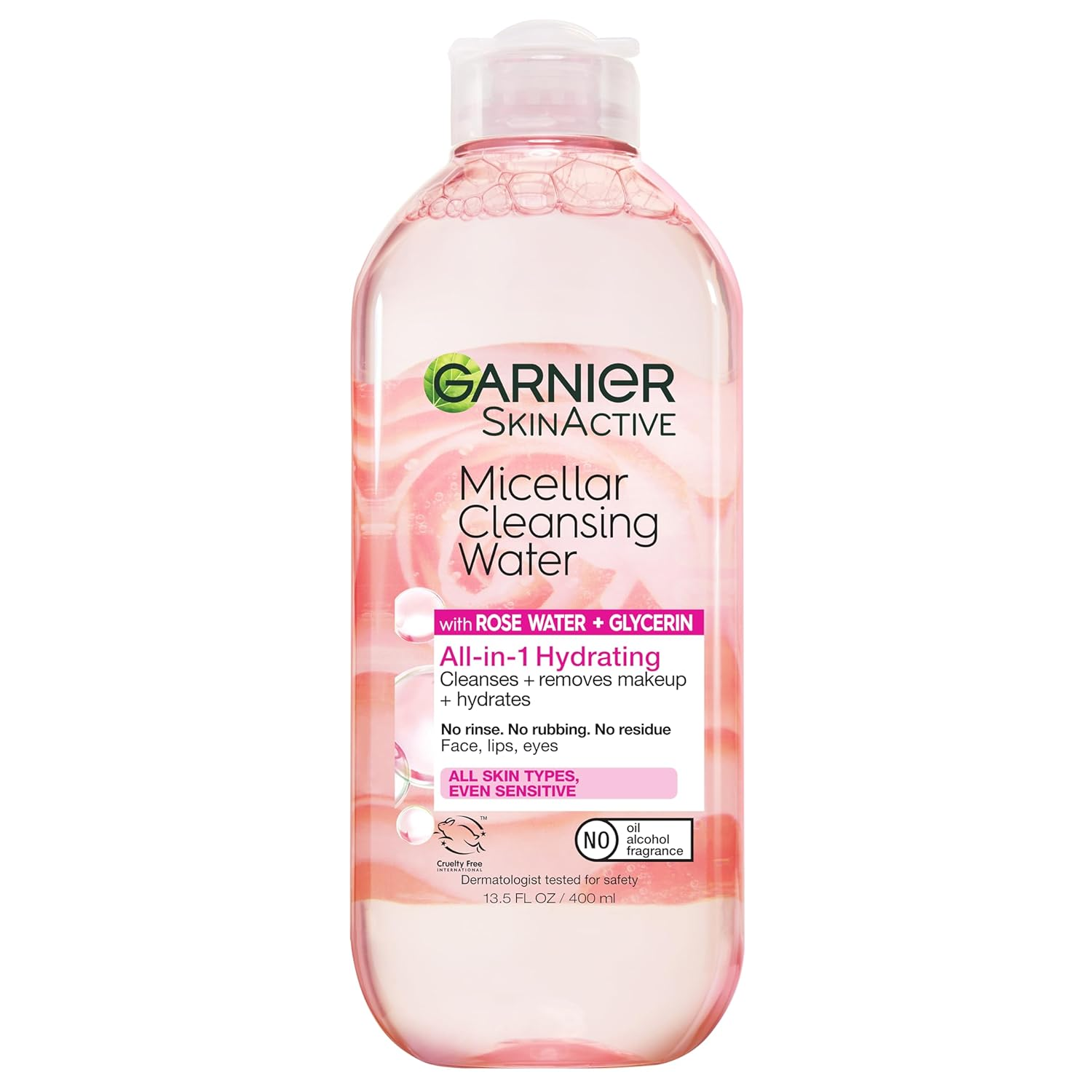 Micellar Water with Rose Water and Glycerin, Hydrating Facial Cleanser & Makeup-image