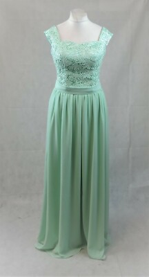 Tu Es Belle neuwertig ärmellos Häkel Overlay Maxikleid 14 UK UVP £99 CR019 DD 16