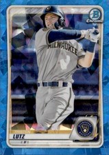 2020 TOPPS BOWMAN CHROME SAPPHIRE MILWAUKEE BREWERS - TRISTON LUTZ #BCP-81