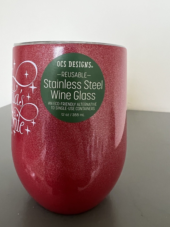 Tkmaxx Homesense,Christmas Santas Favorite Stainless Steel Wine Glass Cup eBay