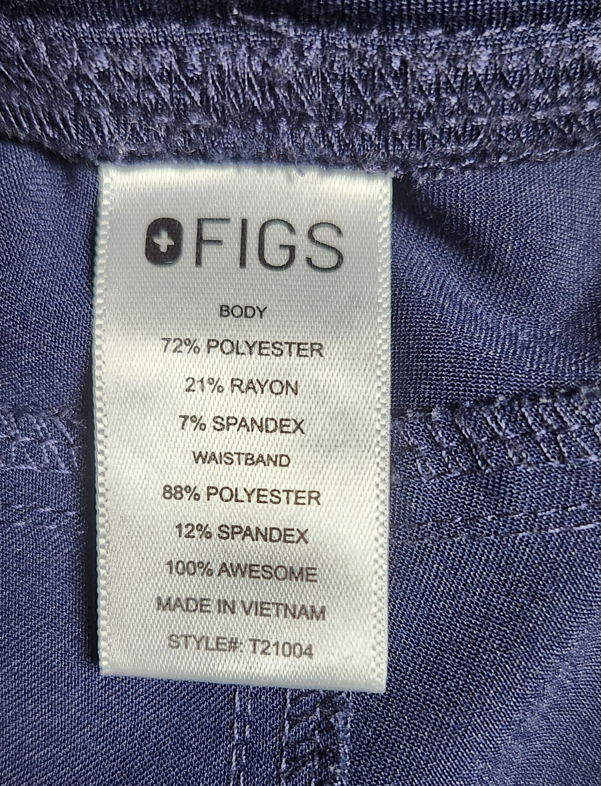 Figs Scrub Pants Size Small Pisco Basic Navy Blue… - image 17