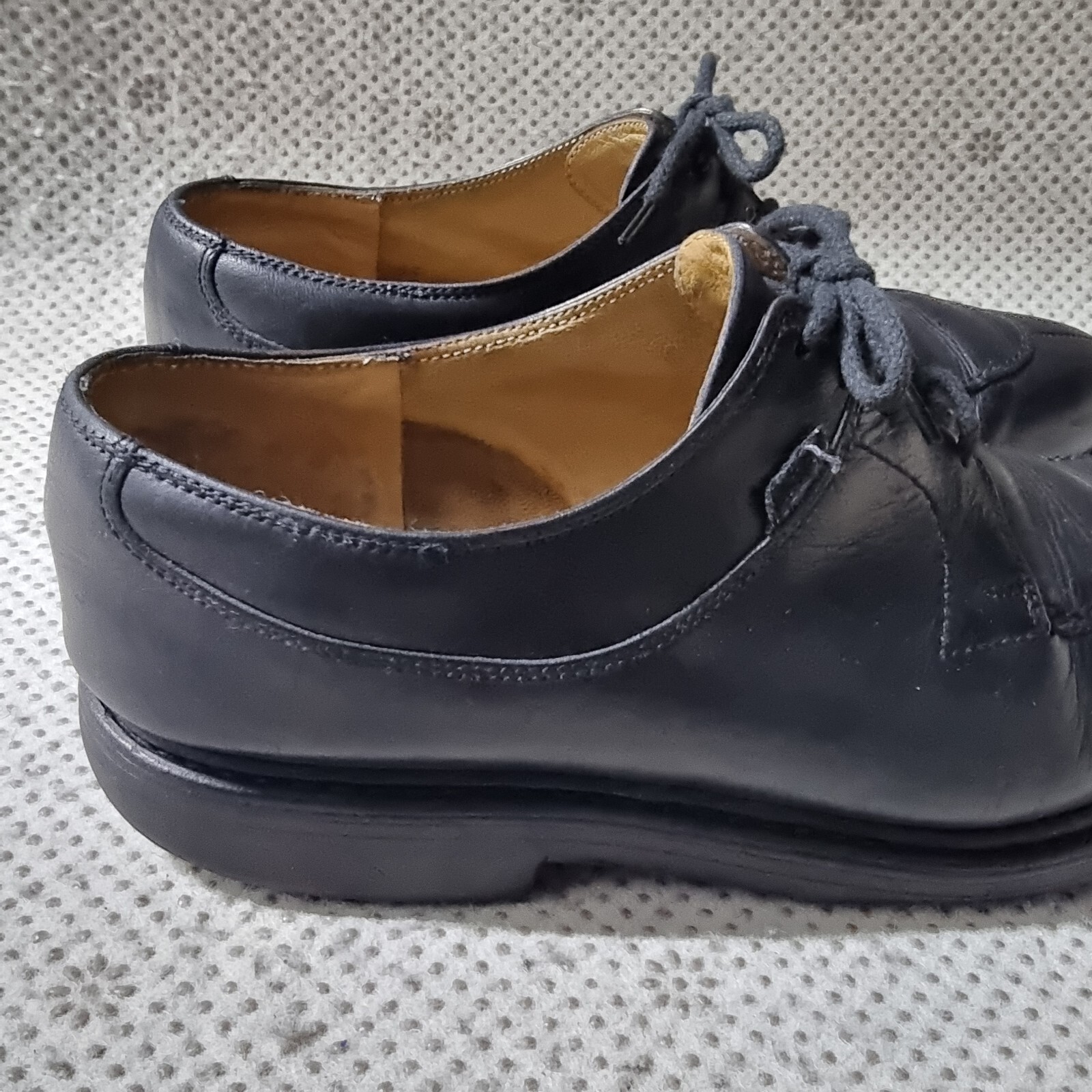 SAOLA Paraboot Griff punta divisa made in France pelle nera stringata Derby's UK 8 5