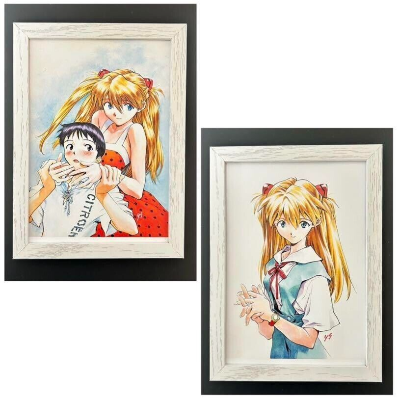 Evangelion Asuka Shinji Double-sided Illustration Design Art