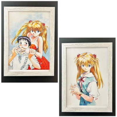 Evangelion Asuka Shinji Double-sided Illustration Design Art