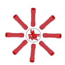 Wire Butt Connectors Red Vinyl 22-18 Gauge AWG Ga Car Audio Terminals New 50PCS