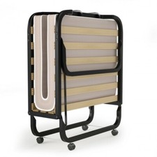 Guest Folding Bed w/Memory Foam Mattress Compact Rollaway Metal Bed Sleeper Home