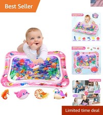 Tummy Time Water Play Mat with Underwater Theme - Ideal for Babies 3-24