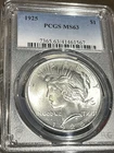1925 Peace Silver Dollar PCGS MS63 💎💎💎 💯 + Years Old !!💎💎💎