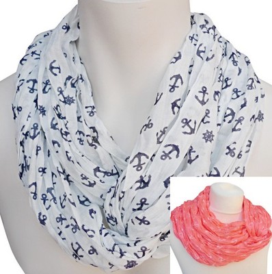 anschmiegsamer Anker Loop Schal Damen Rundschal viele Farben 100% Viskose 1169