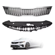 2 PCS Front Bumper Radiator Grille & Hood Cover Sight Shield Set 
