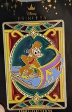 Disney Pink a la Mode Princess Sidekicks Stained Glass LE 300 Pin Abu Aladdin
