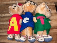 Vintage 1983 Alvin and the Chipmunks Plush 11" CBS Toys, Alvin,Simon, Theodore