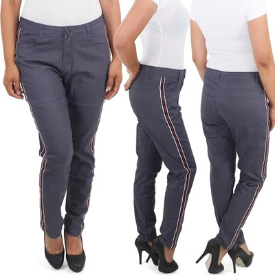 Damen Hose Hochbund gerader Schnitt Jeanshose Straight Jeans Stretch Übergröße - Bild 1 von 4