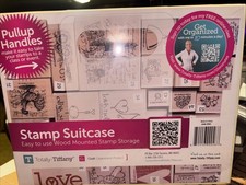 Totally Tiffany Stamp Suitcase A46-SSC Easy to use wood mounted storage