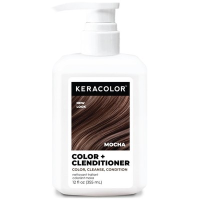 Keracolor Color + Clenditioner, Semi-Permanent 12 Fl Oz (Pack of 1), Mocha