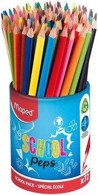 Farbstifte COLOR'PEPS dreieckig 72er Topf
