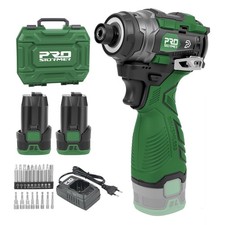 Prostormer 17V Cordless Impact Driver Set, 140Nm Brushless Screwdriver Green